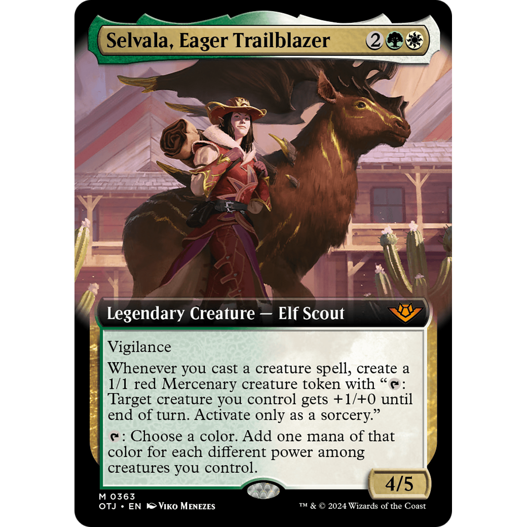 Selvala, Eager Trailblazer (OTJ-363) - Outlaws of Thunder Junction: (Extended Art) Foil