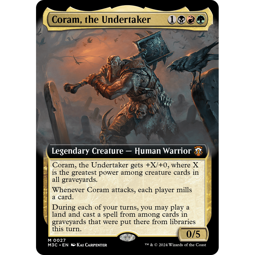 Coram, the Undertaker (M3C-027) - Modern Horizons 3 Commander: (Extended Art)