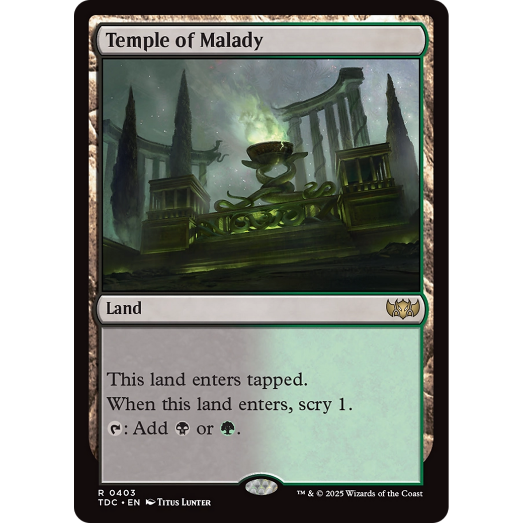 Temple of Malady (TDC-403) - Commander: Tarkir: Dragonstorm