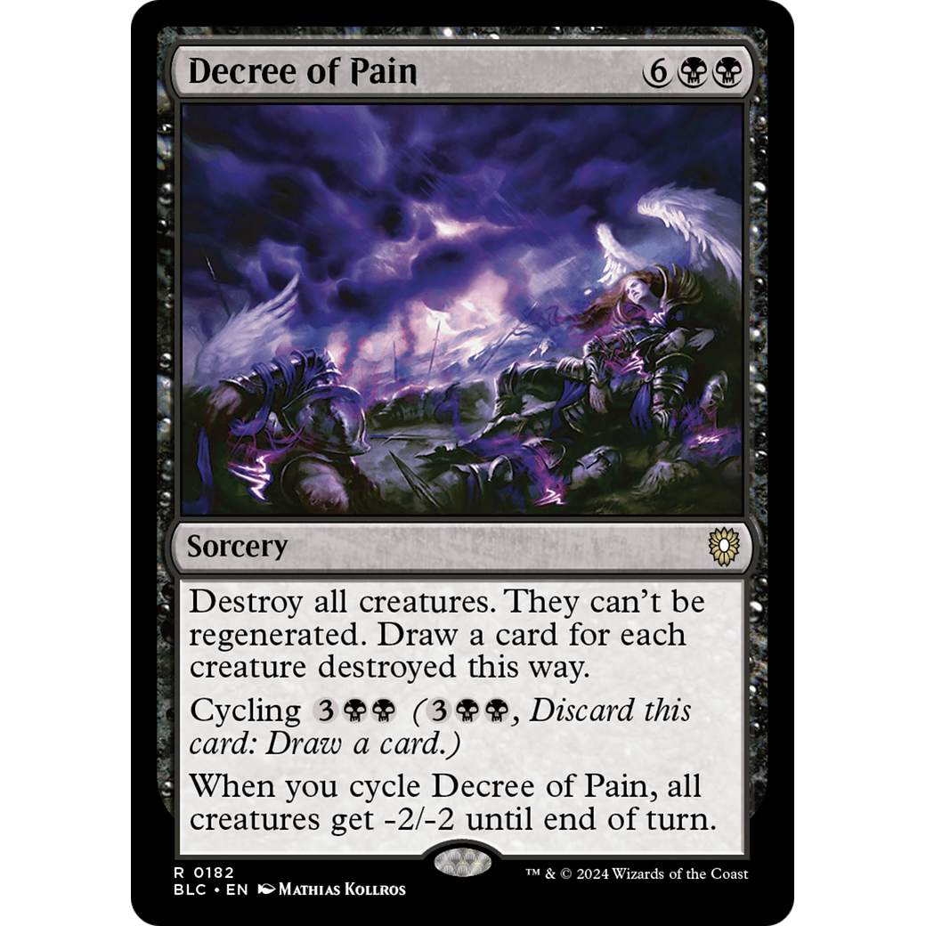 Decree of Pain (BLC-182) - Bloomburrow Commander