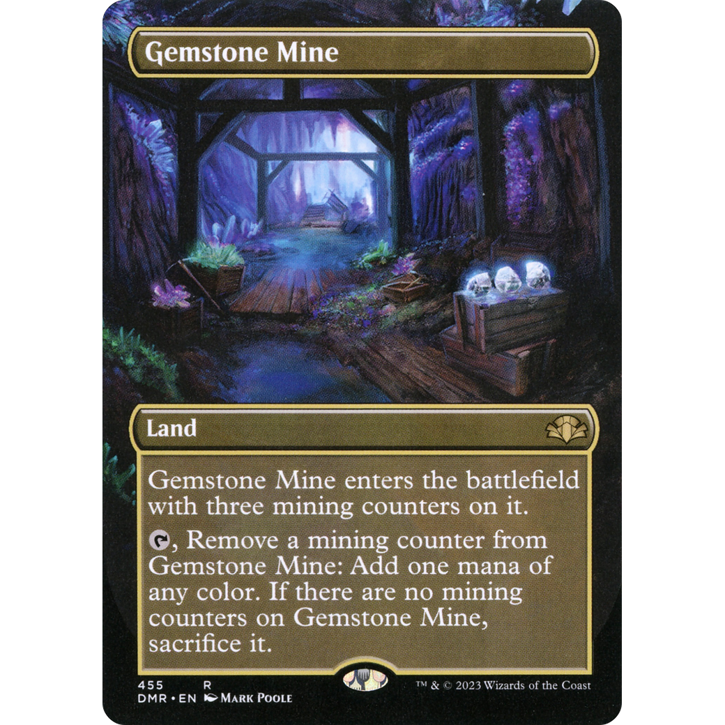 Gemstone Mine (Borderless) (DMR-455) - Dominaria Remastered (Borderless) Foil