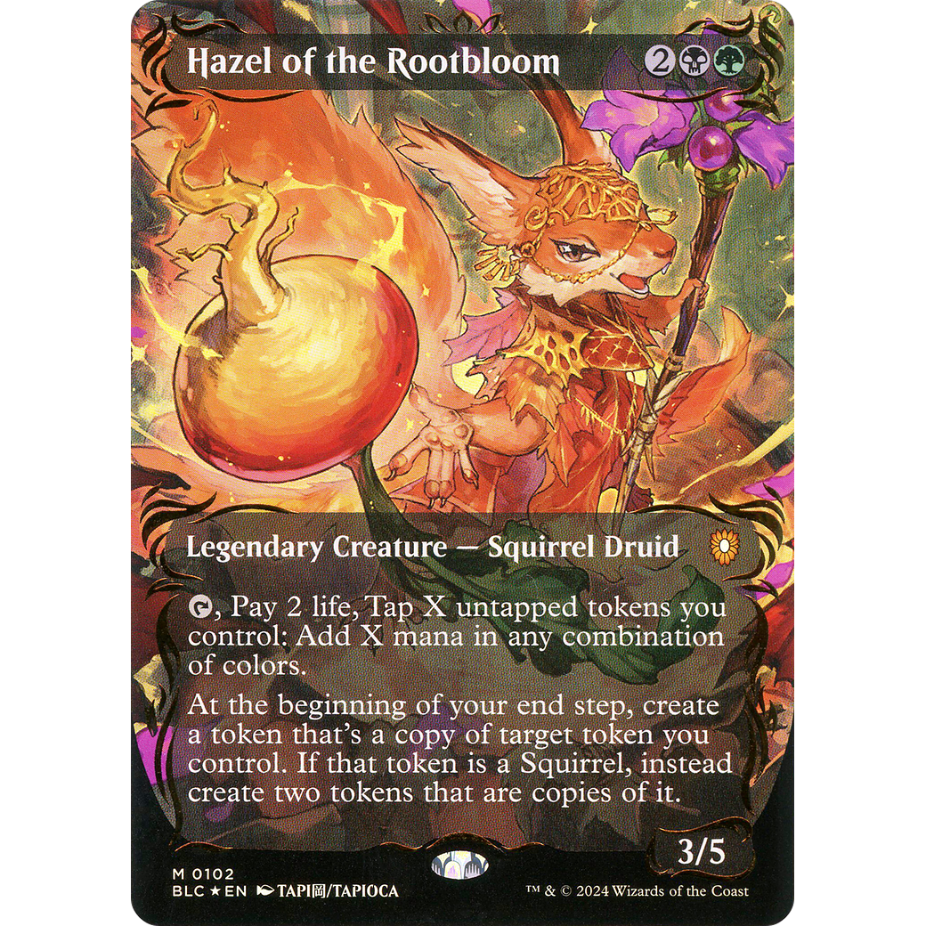 Hazel of the Rootbloom (BLC-102) - Bloomburrow Commander (Borderless) Foil
