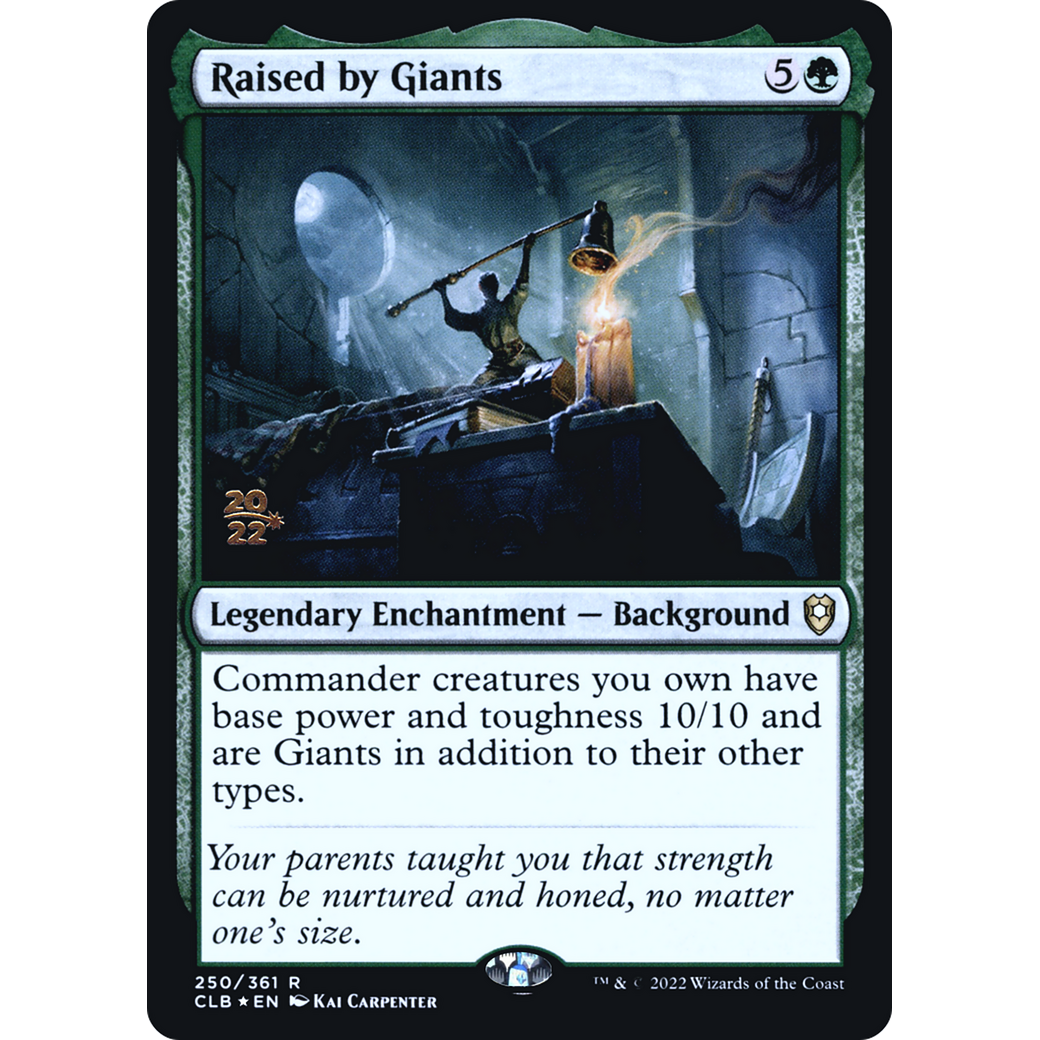Raised by Giants (PRE-250S) - Battle for Baldur's Gate Promos Foil