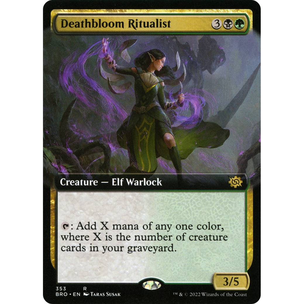 Deathbloom Ritualist (Extended Art) (BRO-353) - The Brothers' War: (Extended Art) Foil