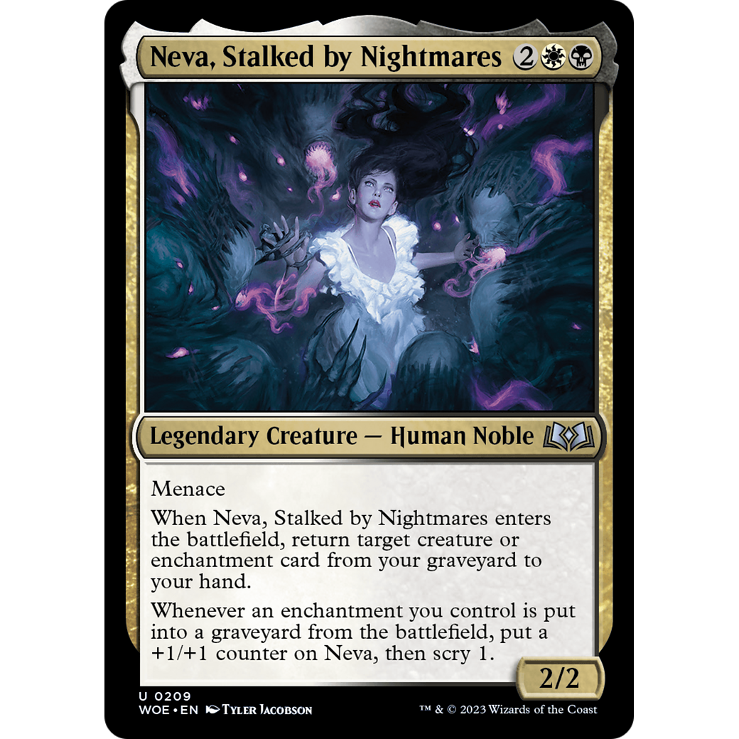 Neva, Stalked by Nightmares (WOE-209) - Wilds of Eldraine