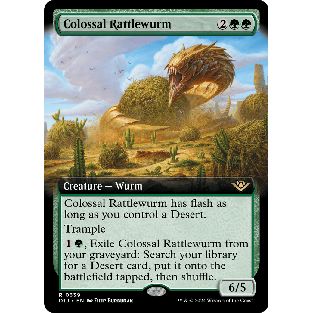 Colossal Rattlewurm (OTJ-339) - Outlaws of Thunder Junction: (Extended Art) Foil