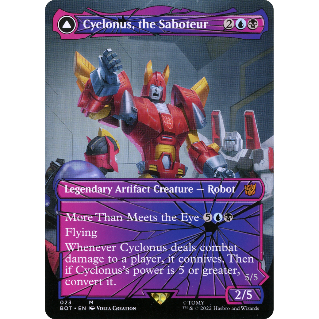 Cyclonus, the Saboteur (Shattered Glass) (BOT-023) - Transformers: (convertdfc, shatteredglass) (Borderless)