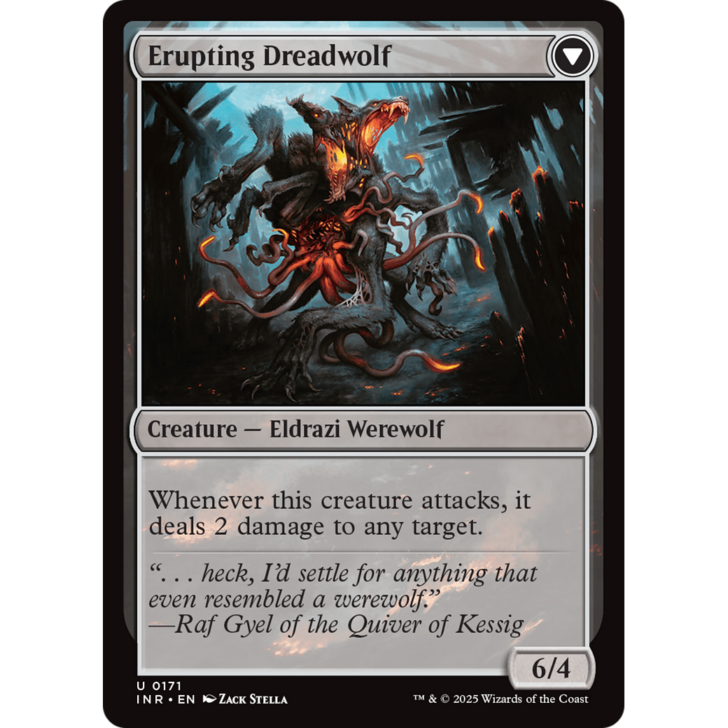 Smoldering Werewolf // Erupting Dreadwolf (INR-171) - Innistrad Remastered Foil