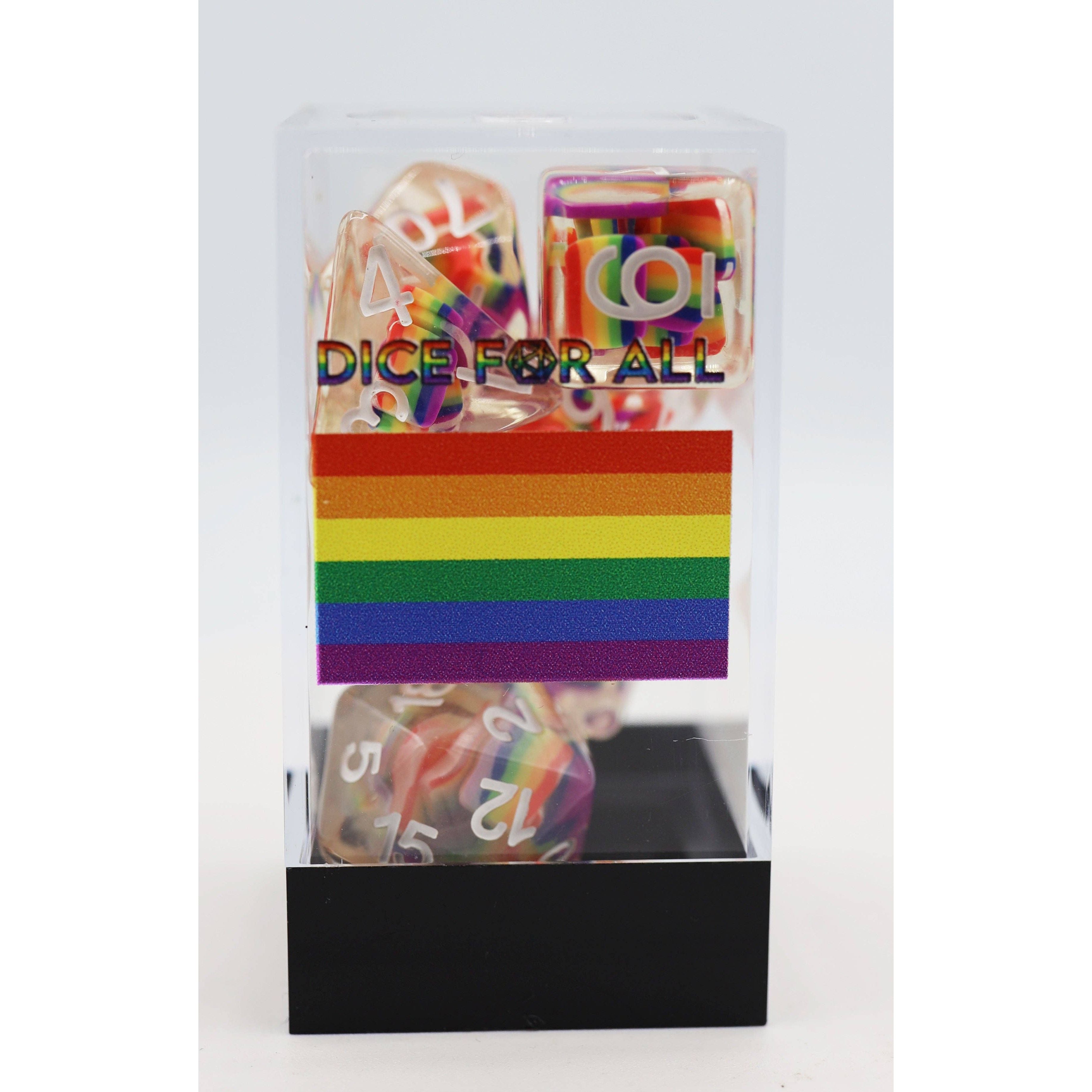 Rainbow Flag RPG Dice Set