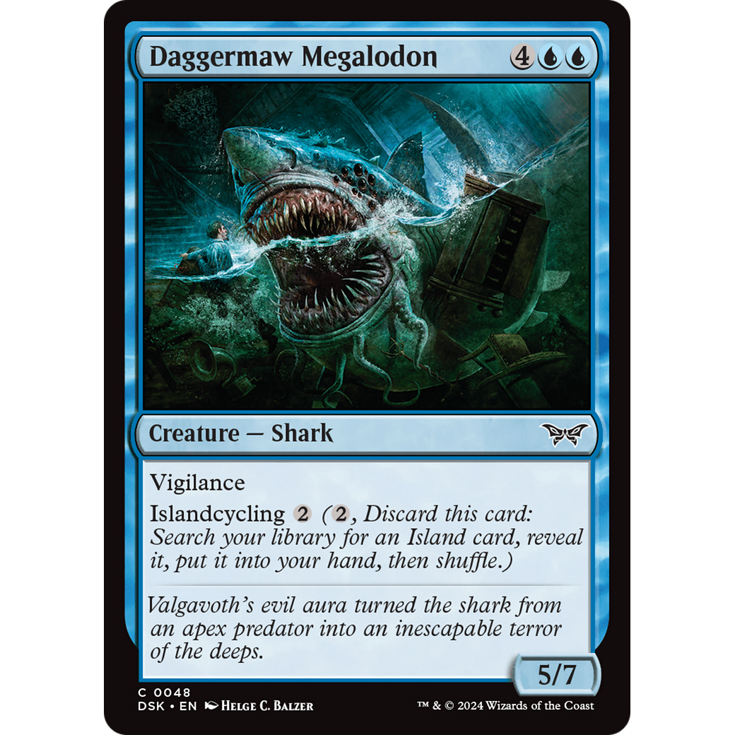 Daggermaw Megalodon (DSK-048) - Duskmourn: House of Horror Foil