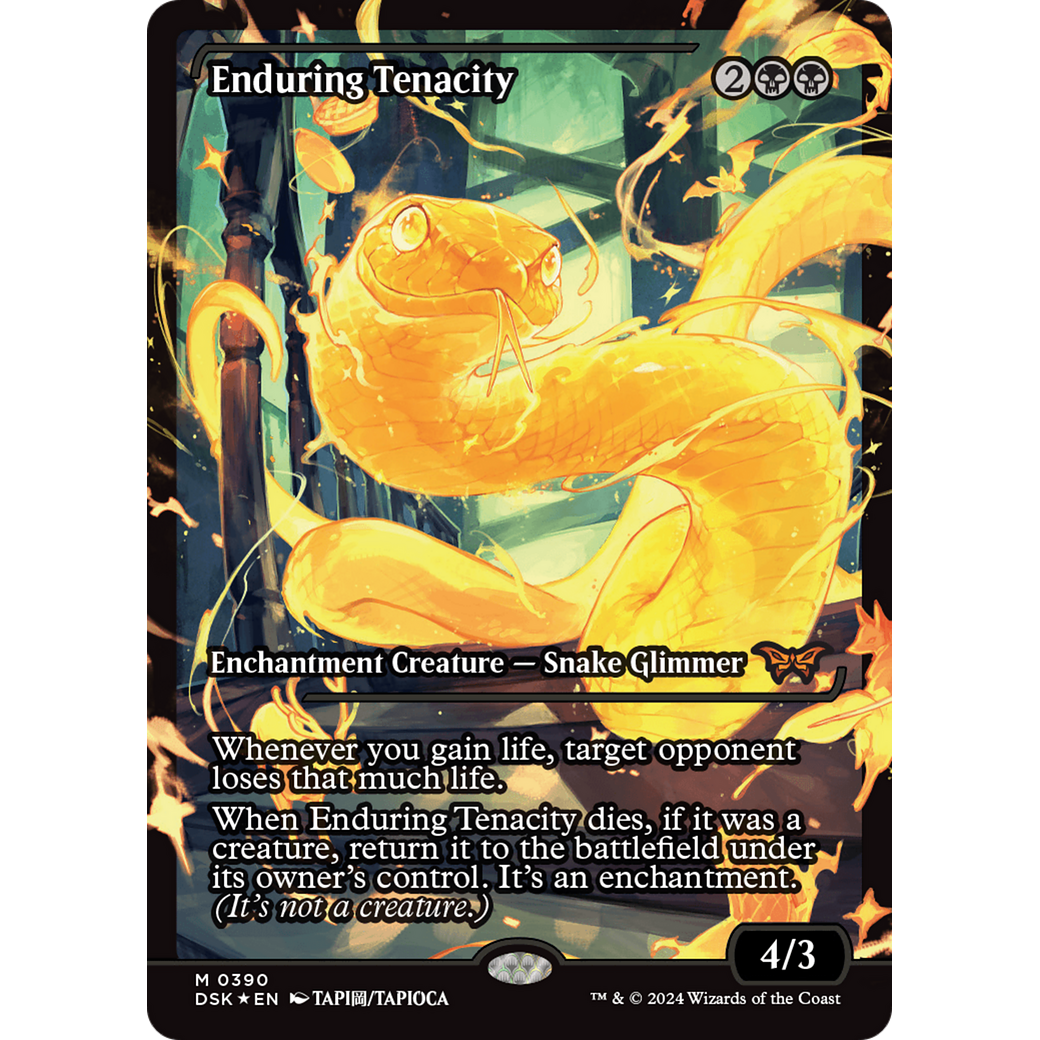 Enduring Tenacity (DSK-390) - Duskmourn: House of Horror: (Showcase) Foil