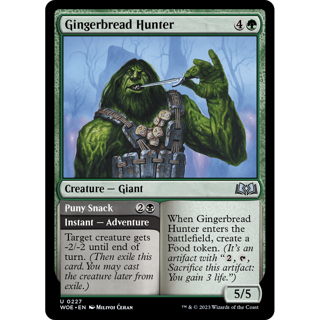 Gingerbread Hunter // Puny Snack (WOE-227) - Wilds of Eldraine Foil