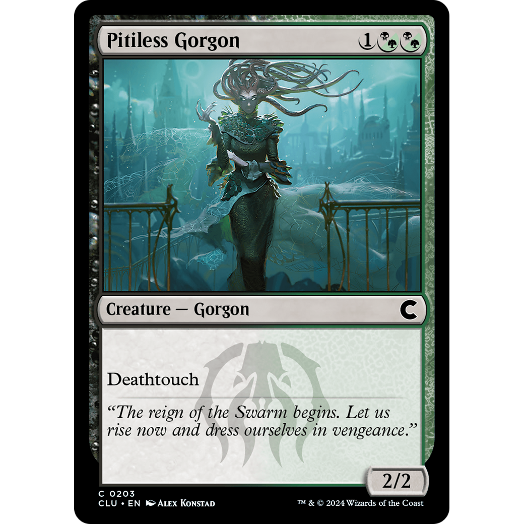 Pitiless Gorgon (CLU-203) - Ravnica: Clue Edition