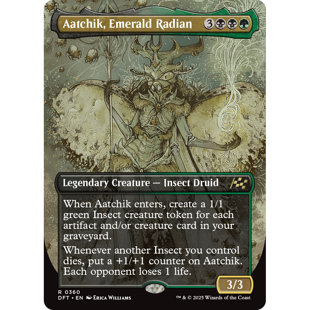 Aatchik, Emerald Radian (DFT-360) - Aetherdrift (Borderless) Foil