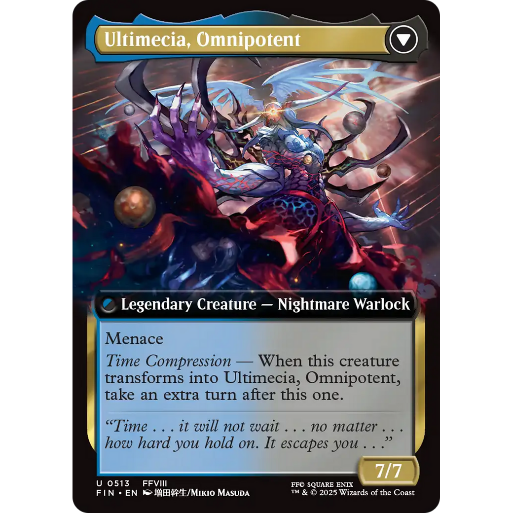 Ultimecia, Time Sorceress // Ultimecia, Omnipotent (FIN-513) - FINAL FANTASY: (Extended Art) Foil