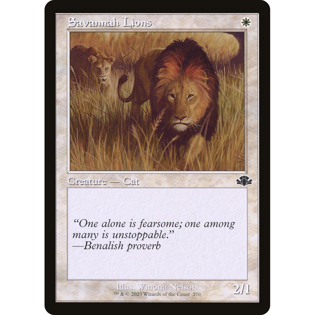 Savannah Lions (Retro Frame) (DMR-270) - Dominaria Remastered Foil