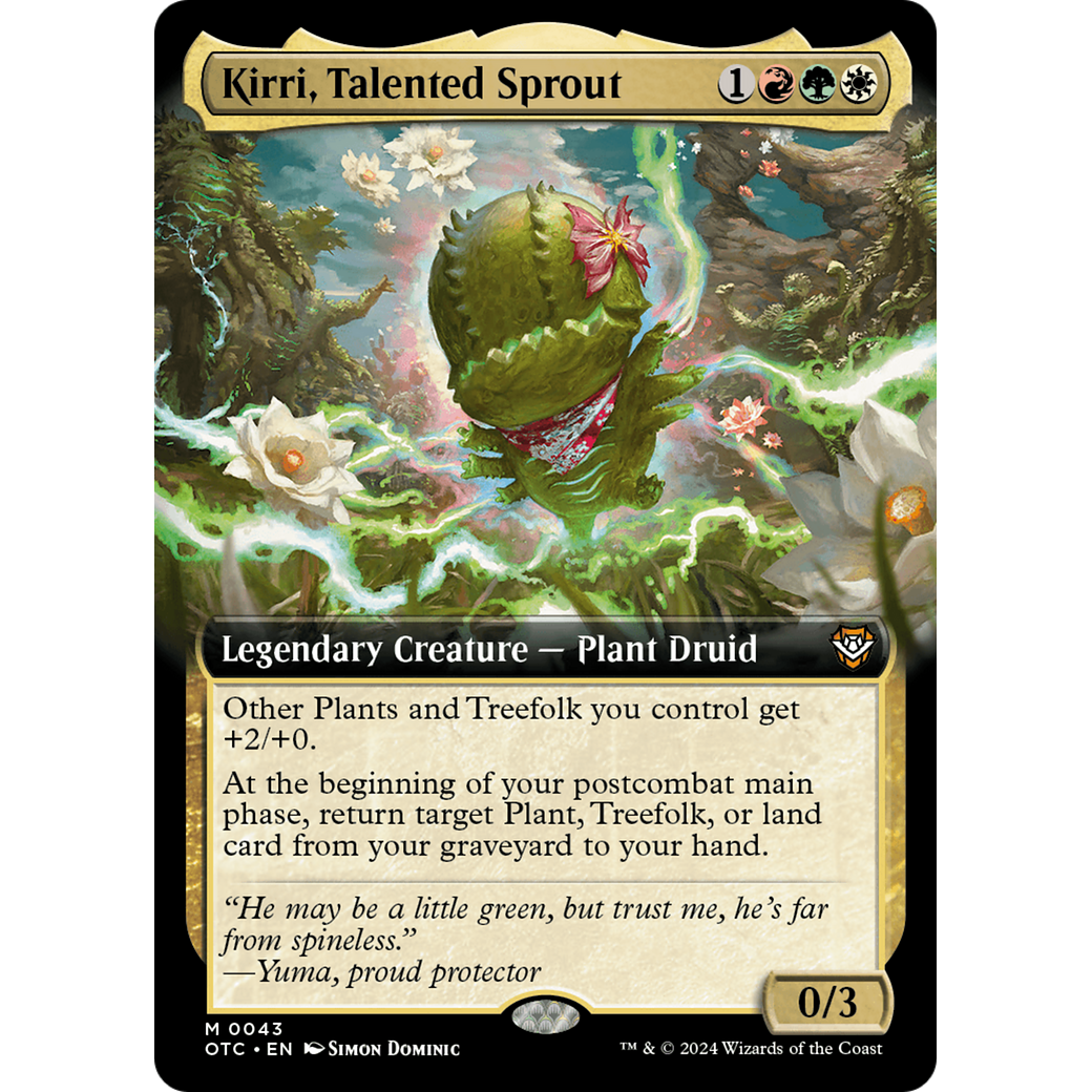 Kirri, Talented Sprout (OTC-043) - Outlaws of Thunder Junction Commander: (Extended Art) Foil