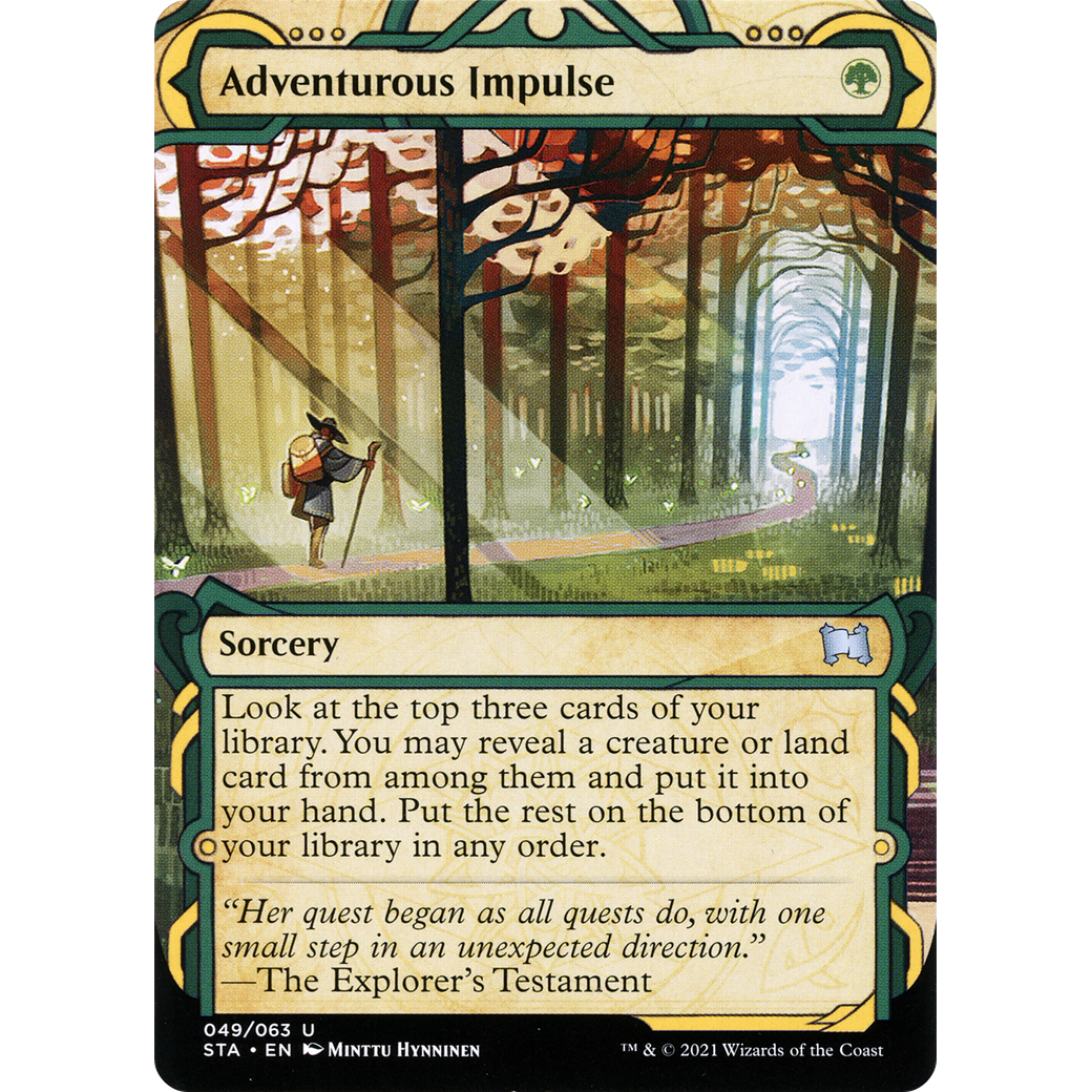 Adventurous Impulse (STA-049) - Strixhaven Mystical Archive: (Showcase) (Borderless)
