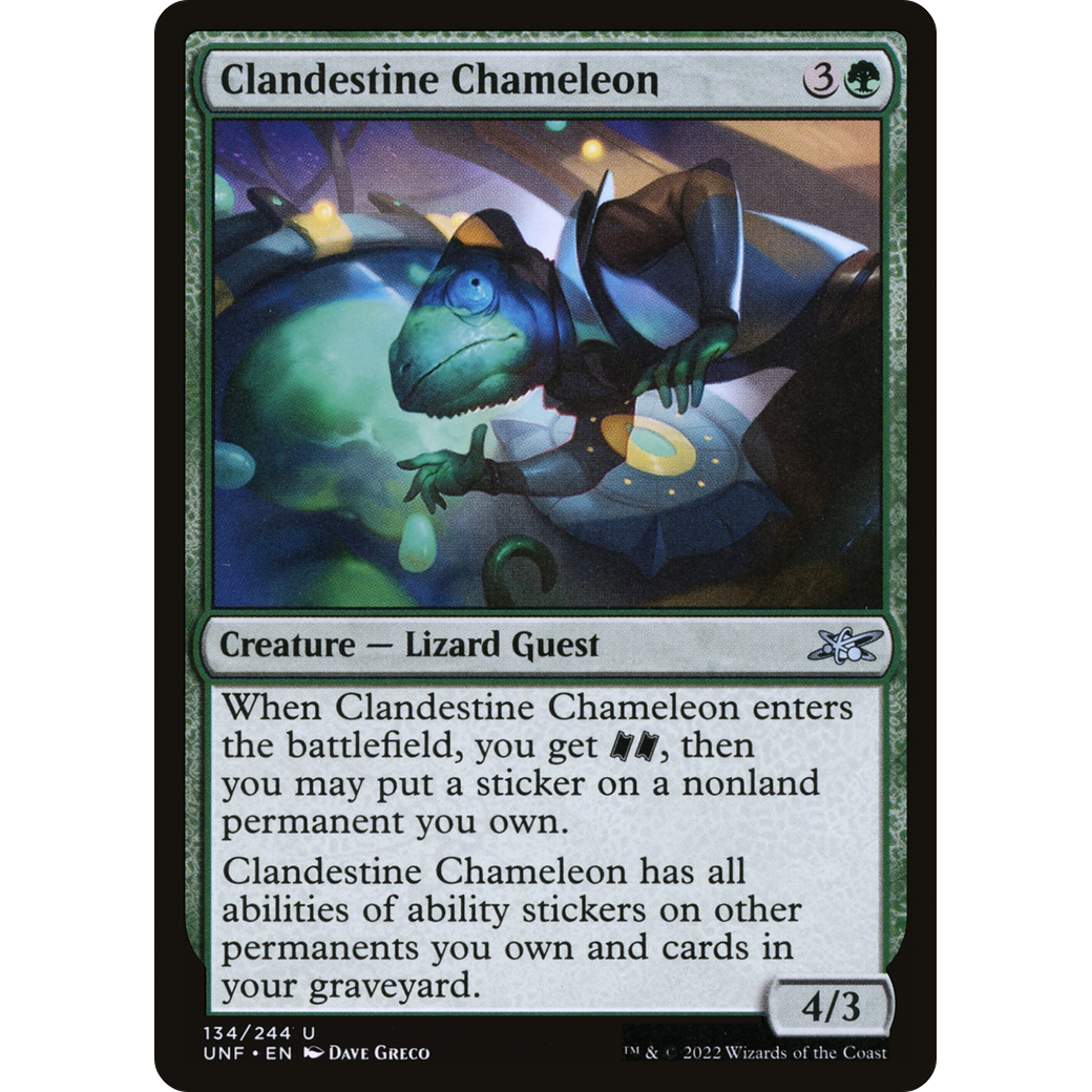 Clandestine Chameleon (UNF-134) - Unfinity Foil