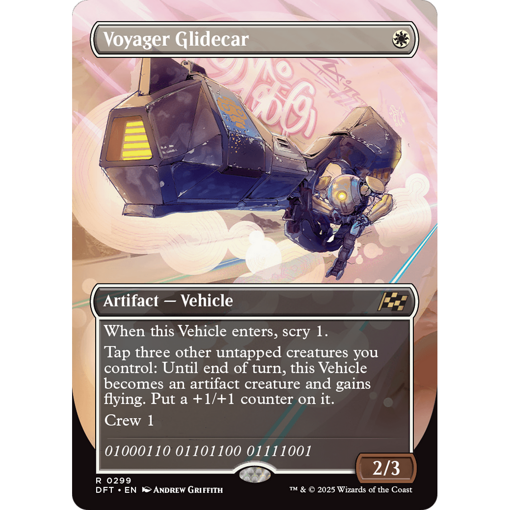 Voyager Glidecar (DFT-299) - Aetherdrift (Borderless) Foil
