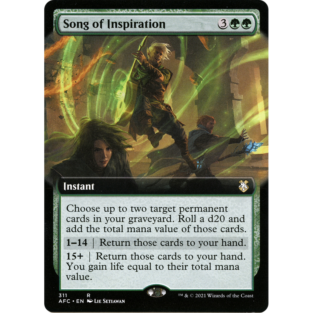 Song of Inspiration (AFC-311) - Forgotten Realms Commander: (Extended Art)
