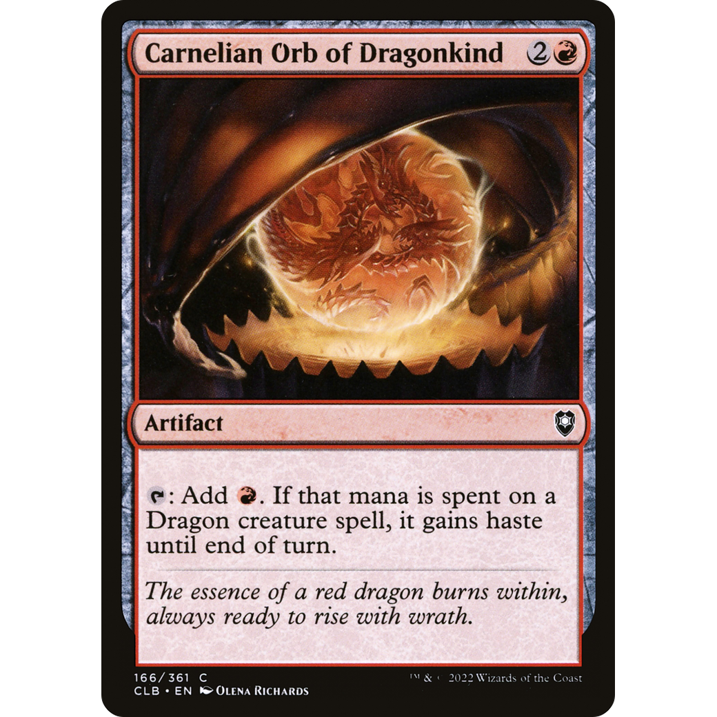 Carnelian Orb of Dragonkind (CLB-166) - Commander Legends: Battle for Baldur's Gate Foil