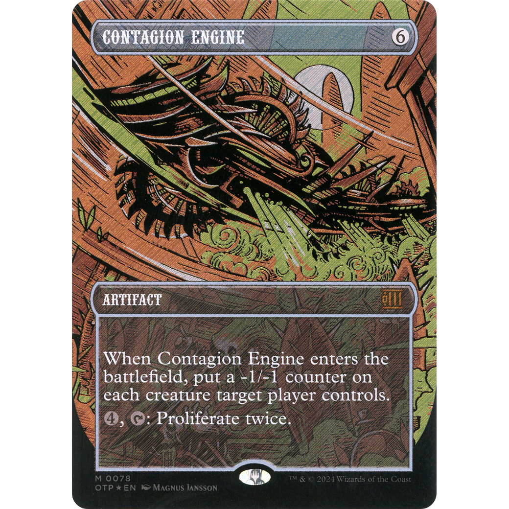 Contagion Engine (Textured Foil) (OTP-078) - Breaking News (Borderless) Foil