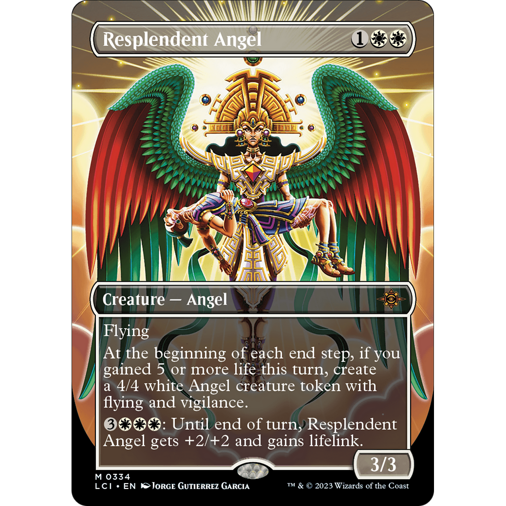 Resplendent Angel (LCI-334) - The Lost Caverns of Ixalan (Borderless) Foil