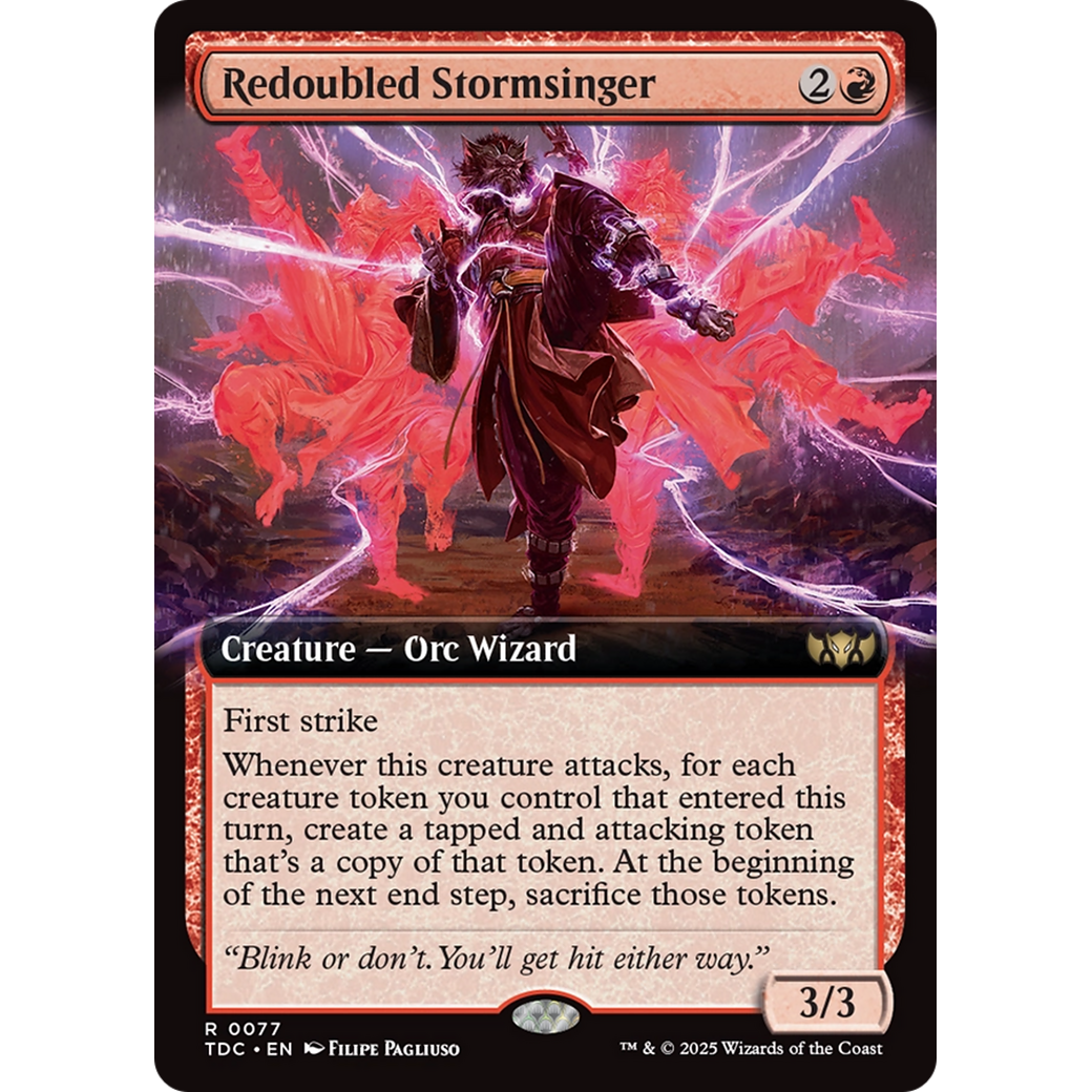 Redoubled Stormsinger (TDC-077) - Commander: Tarkir: Dragonstorm: (Extended Art)