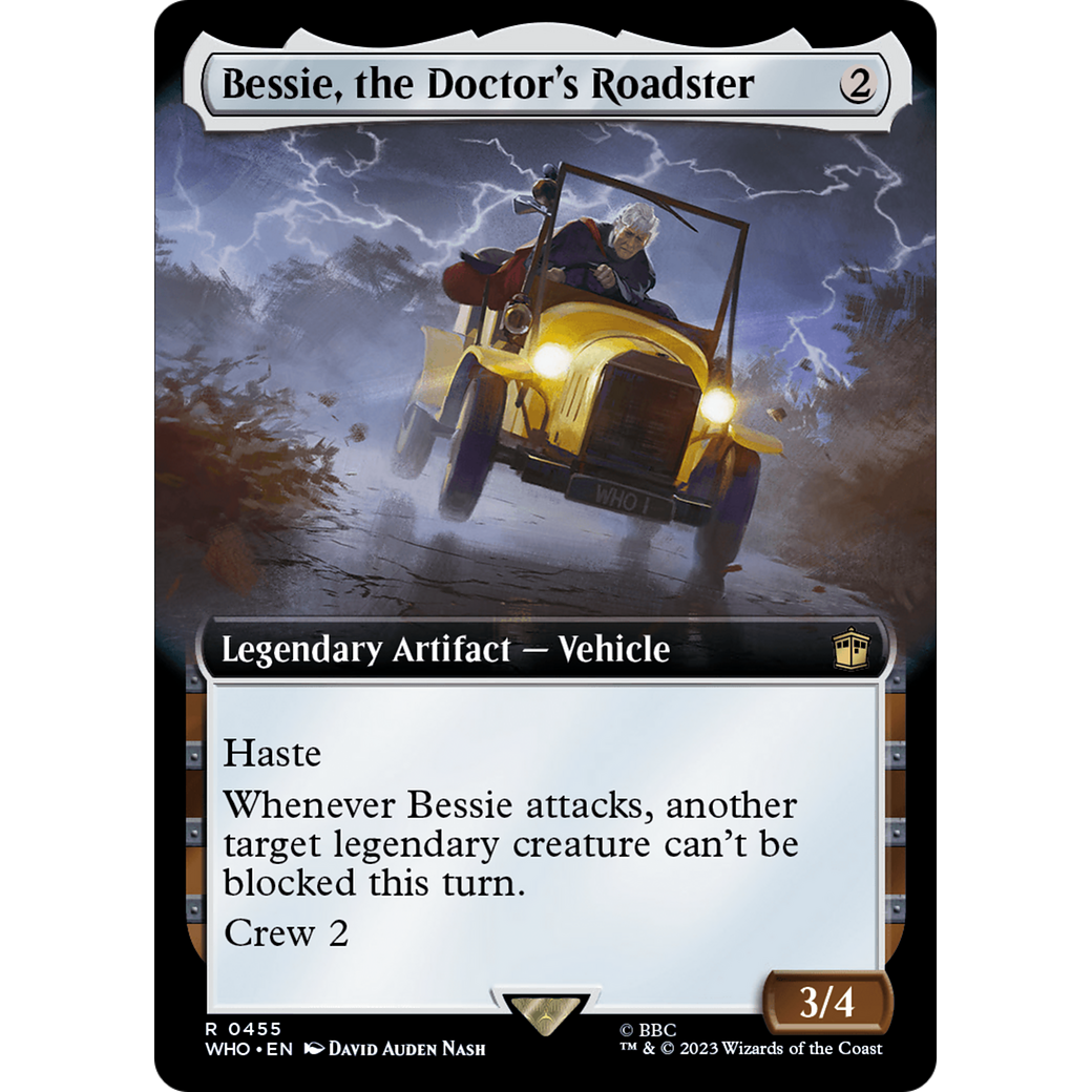 Bessie, the Doctor's Roadster (Extended Art) (WHO-455) - Doctor Who: (Extended Art) Foil