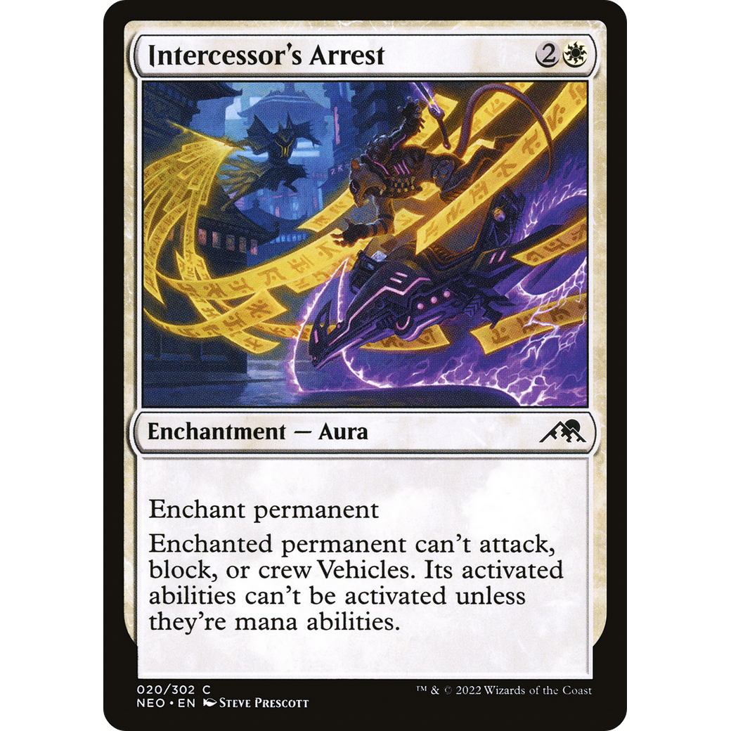 Intercessor's Arrest (NEO-020) - Kamigawa: Neon Dynasty Foil