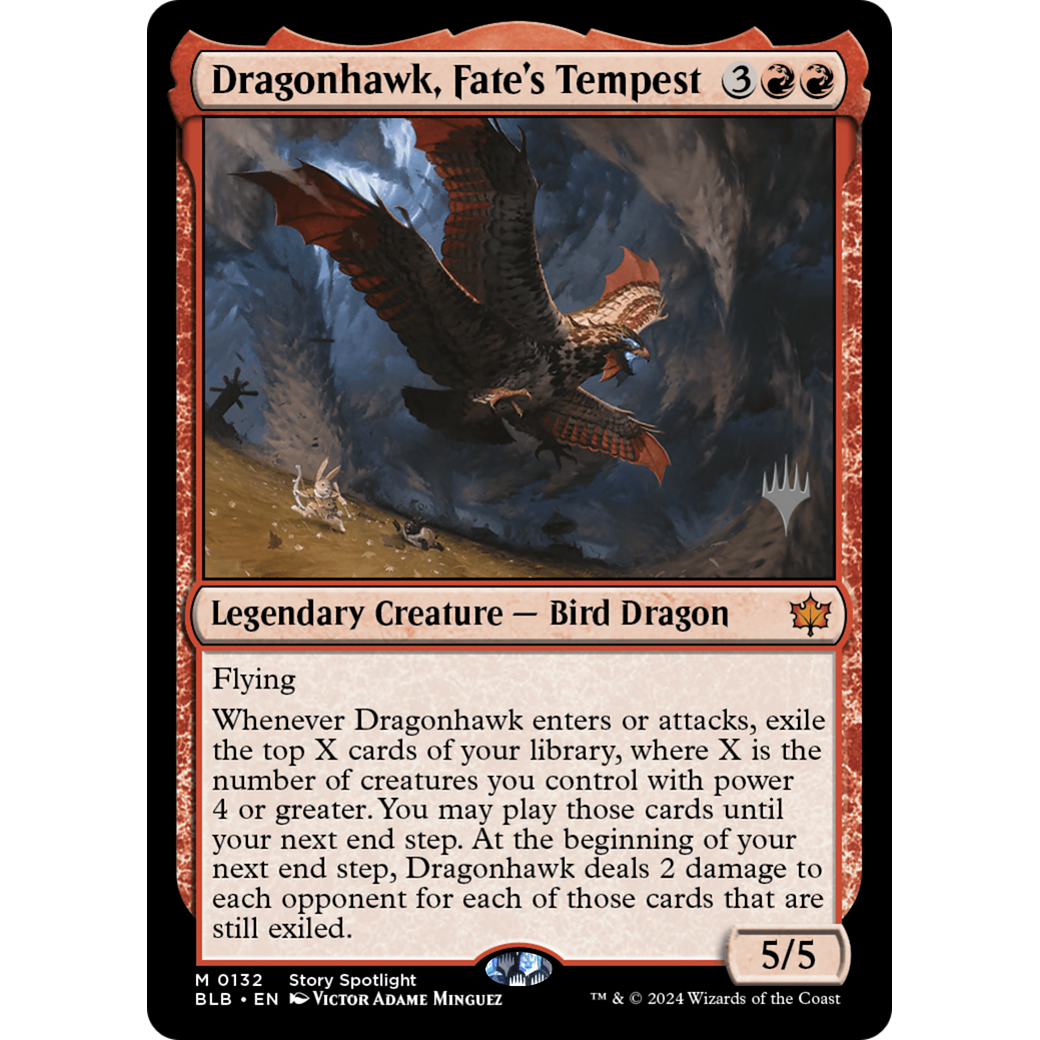 Dragonhawk, Fate's Tempest (PPBLB-132P) - Bloomburrow Promos Foil