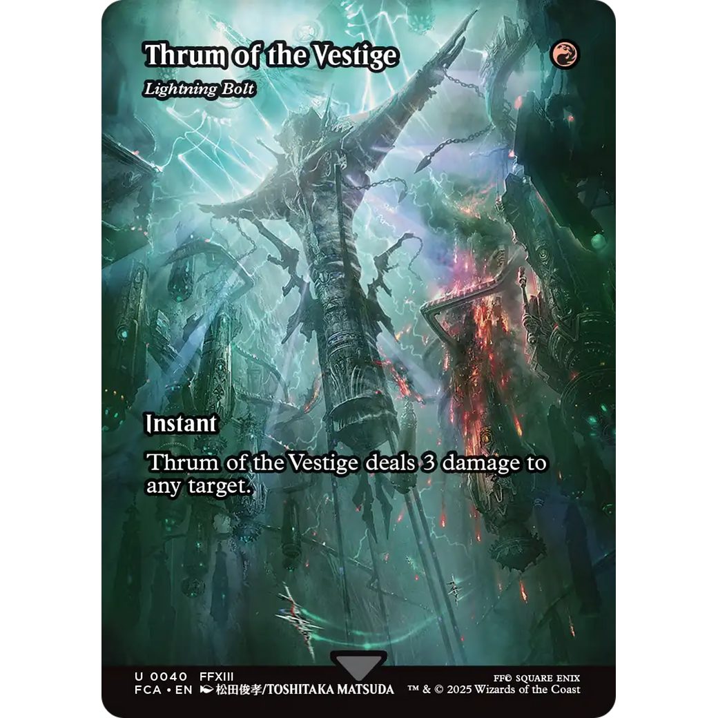 Thrum of the Vestige - Lightning Bolt (Showcase) (FCA-040) - FINAL FANTASY: Through the Ages / Thrum of the Vestige (Borderless)