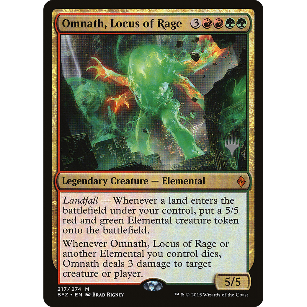 Omnath, Locus of Rage (PPAFR-217) - Battle for Zendikar Promos