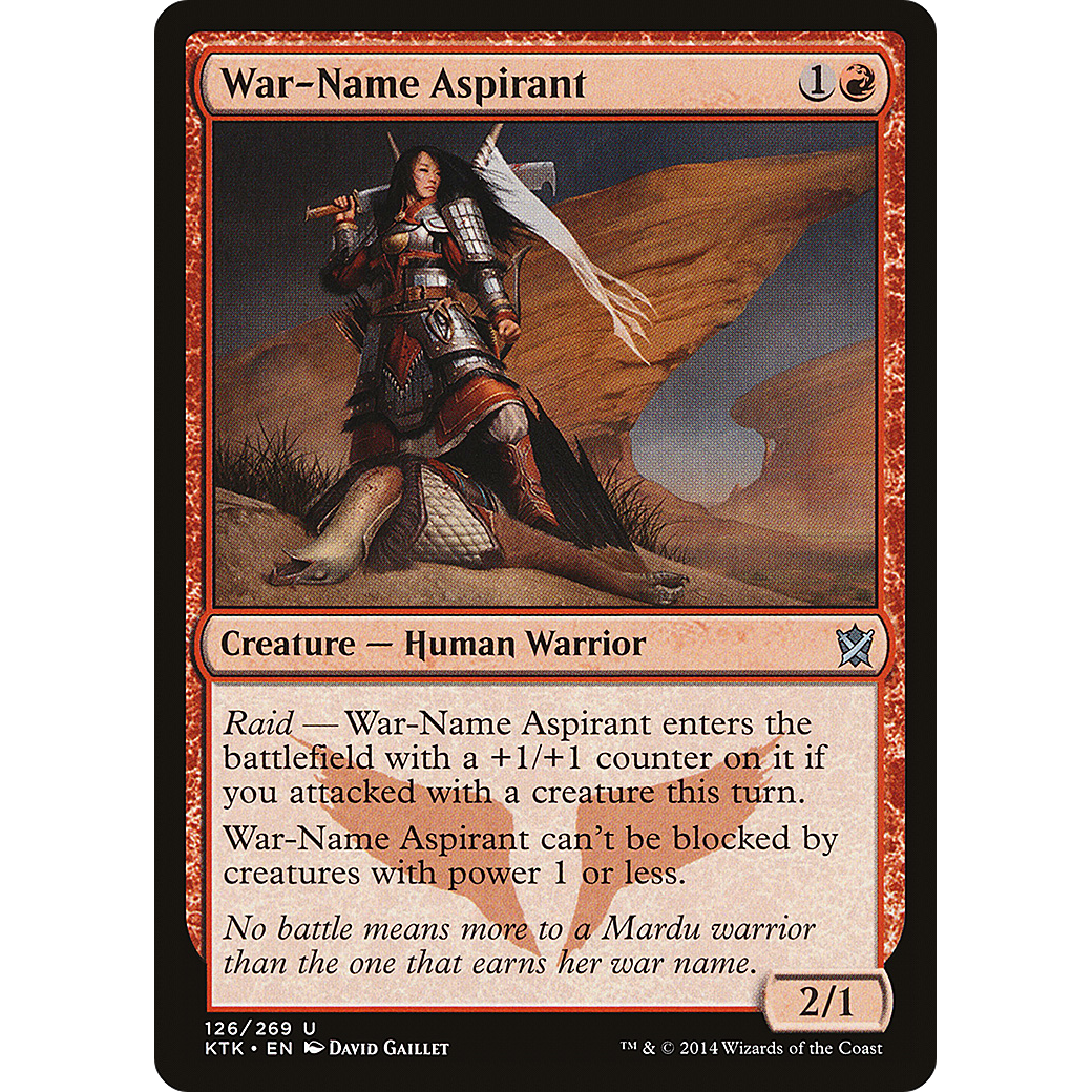 War-Name Aspirant (KTK-126) - Khans of Tarkir Foil