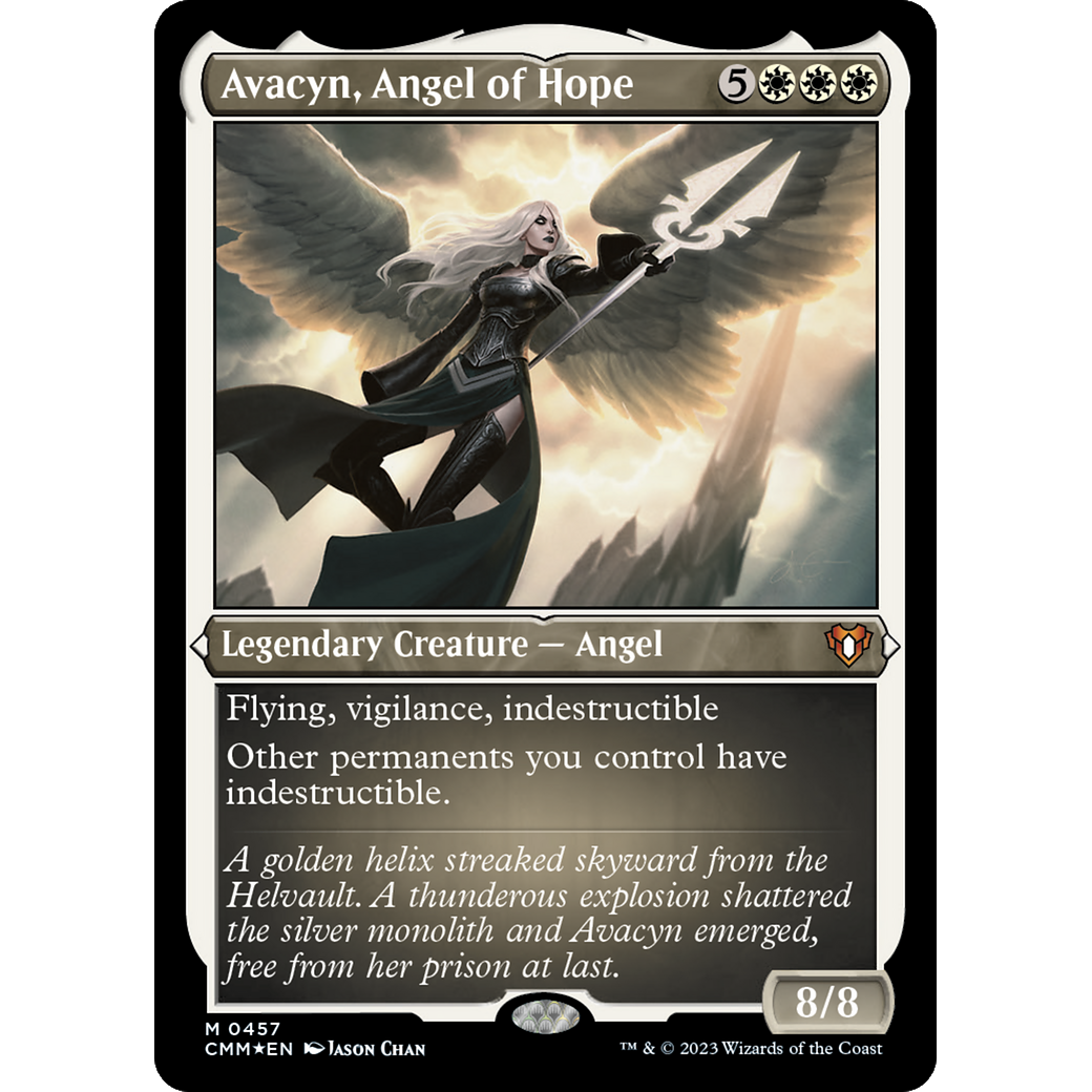 Avacyn, Angel of Hope (CMM-457) - Commander Masters Etched Foil