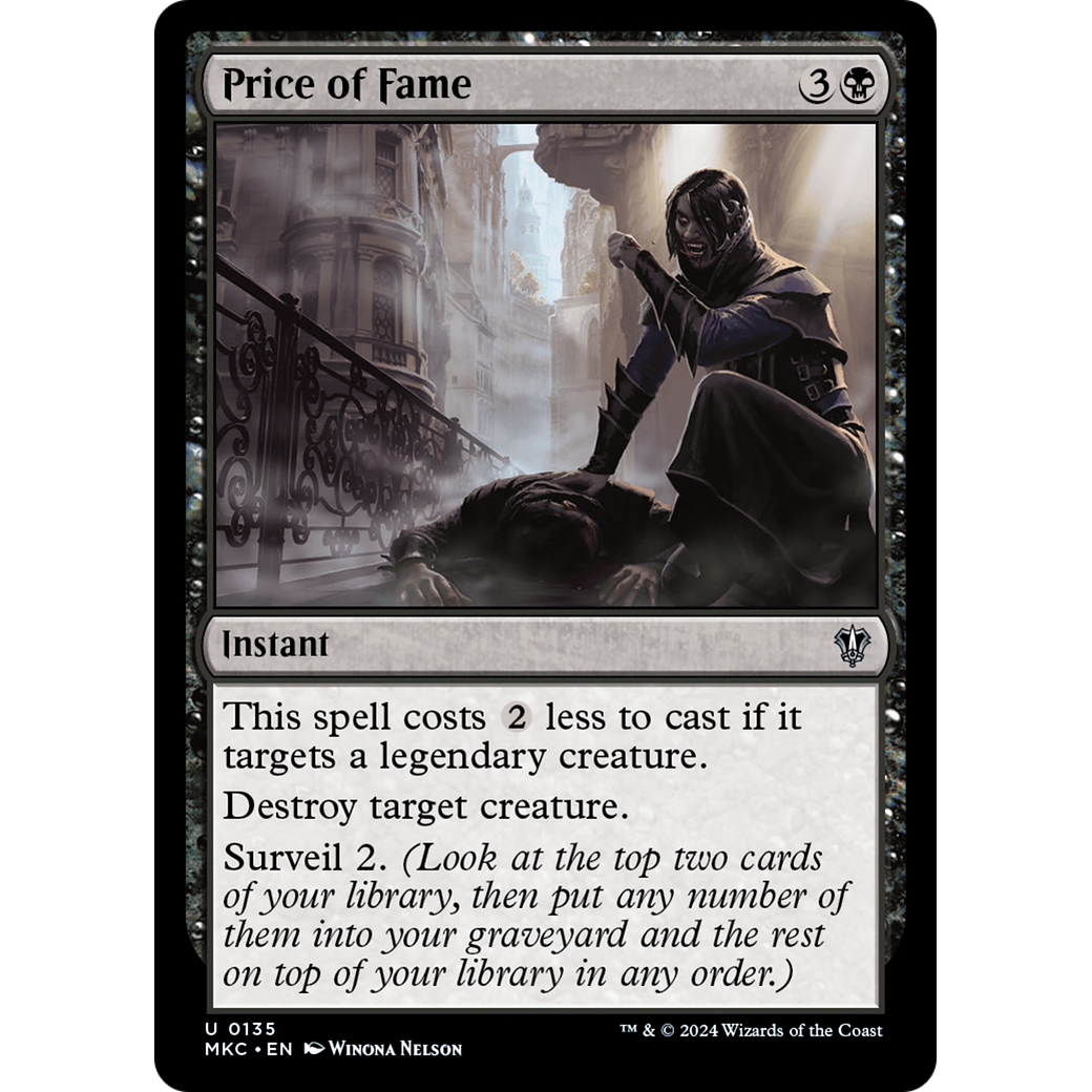 Price of Fame (MKC-135) - Murders at Karlov Manor Commander
