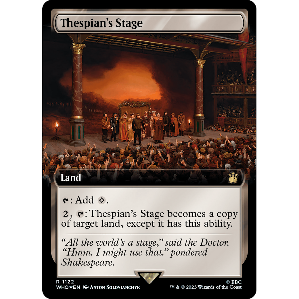 Thespian's Stage (Extended Art) (Surge Foil) (WHO-1122) - Doctor Who: (Extended Art) Foil
