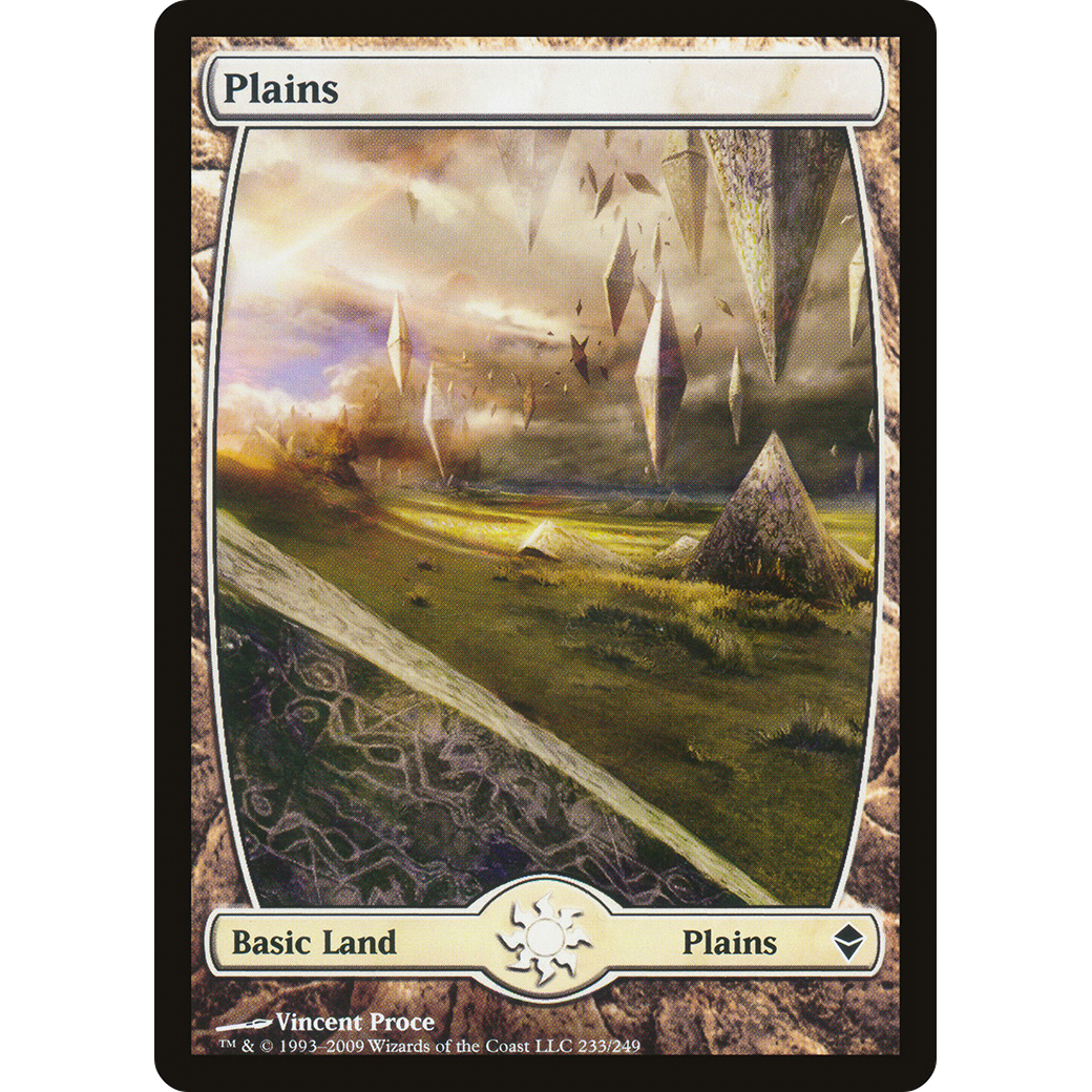 Plains (233) - Full Art (ZEN-233) - Zendikar Foil