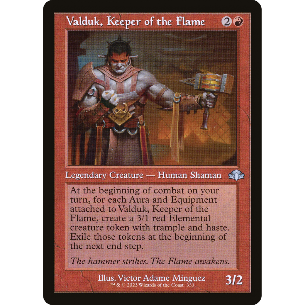Valduk, Keeper of the Flame (Retro Frame) (DMR-333) - Dominaria Remastered Foil