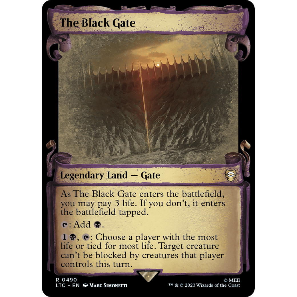 The Black Gate (LTC-490) - Tales of Middle-earth Commander: (Showcase)