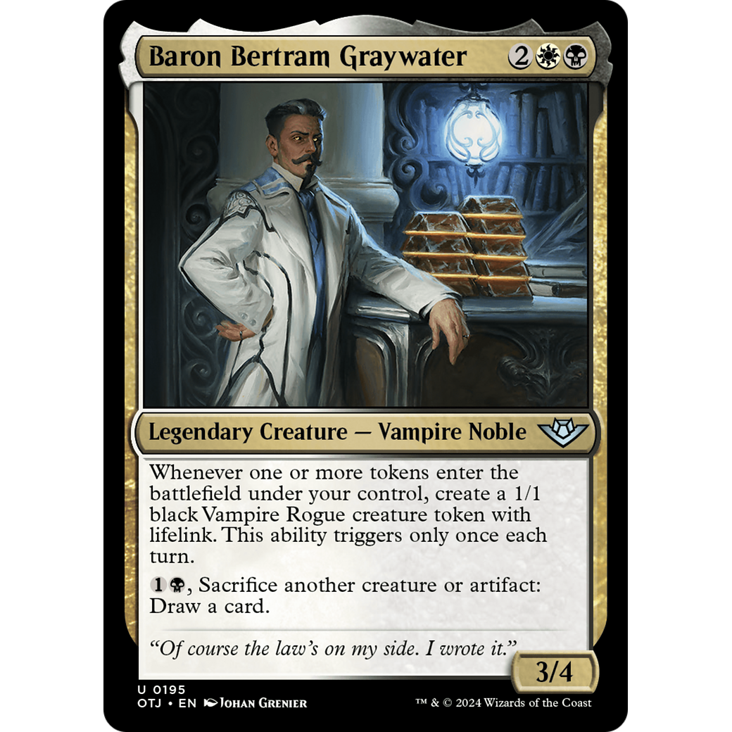 Baron Bertram Graywater (OTJ-195) - Outlaws of Thunder Junction Foil