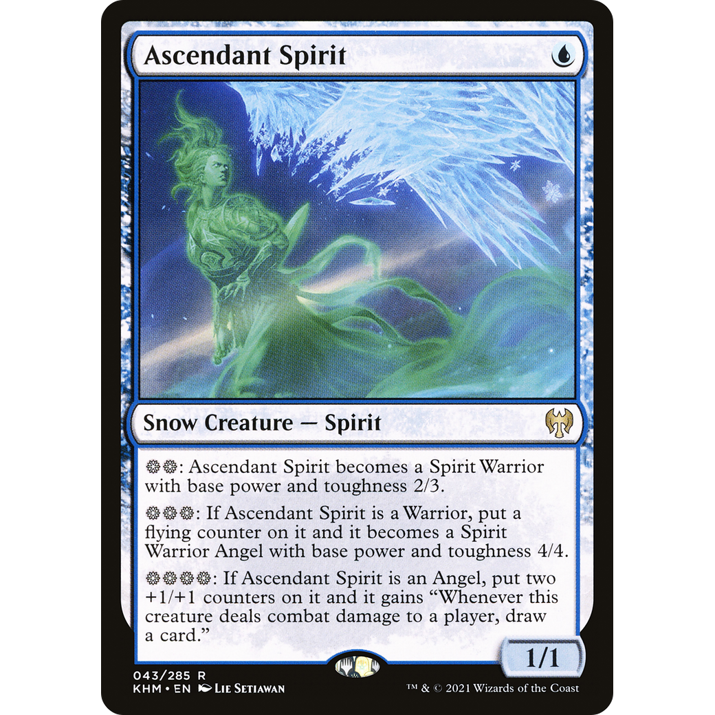 Ascendant Spirit (KHM-043) - Kaldheim: (snow)