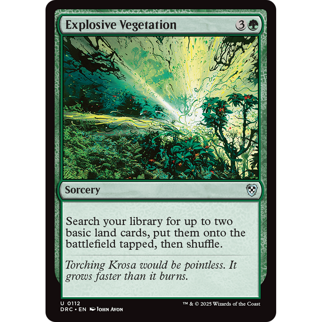 Explosive Vegetation (DRC-112) - Commander: Aetherdrift