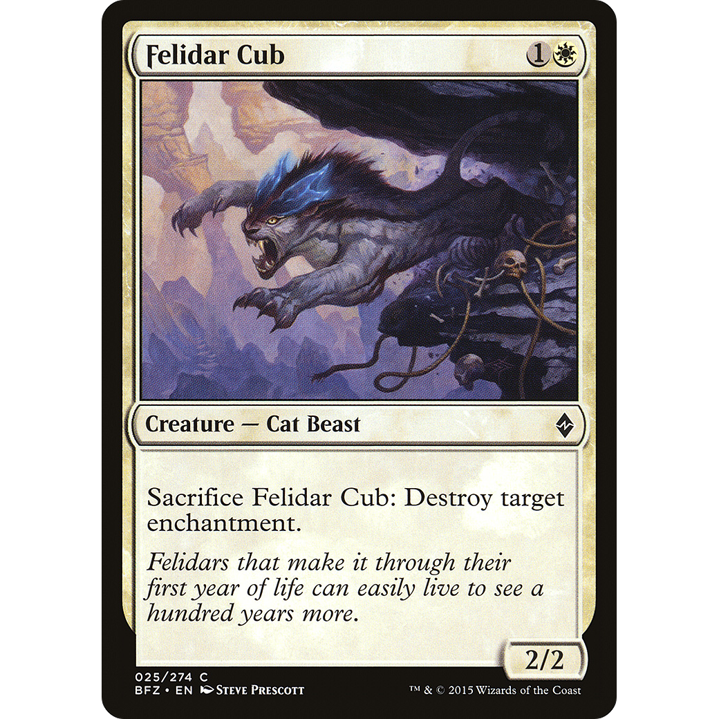Felidar Cub (BFZ-025) - Battle for Zendikar Foil