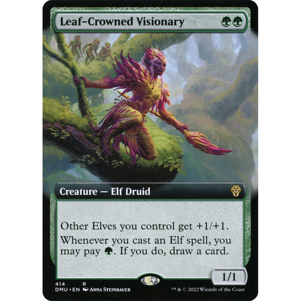 Leaf-Crowned Visionary (Extended Art) (DMU-414) - Dominaria United: (Extended Art)