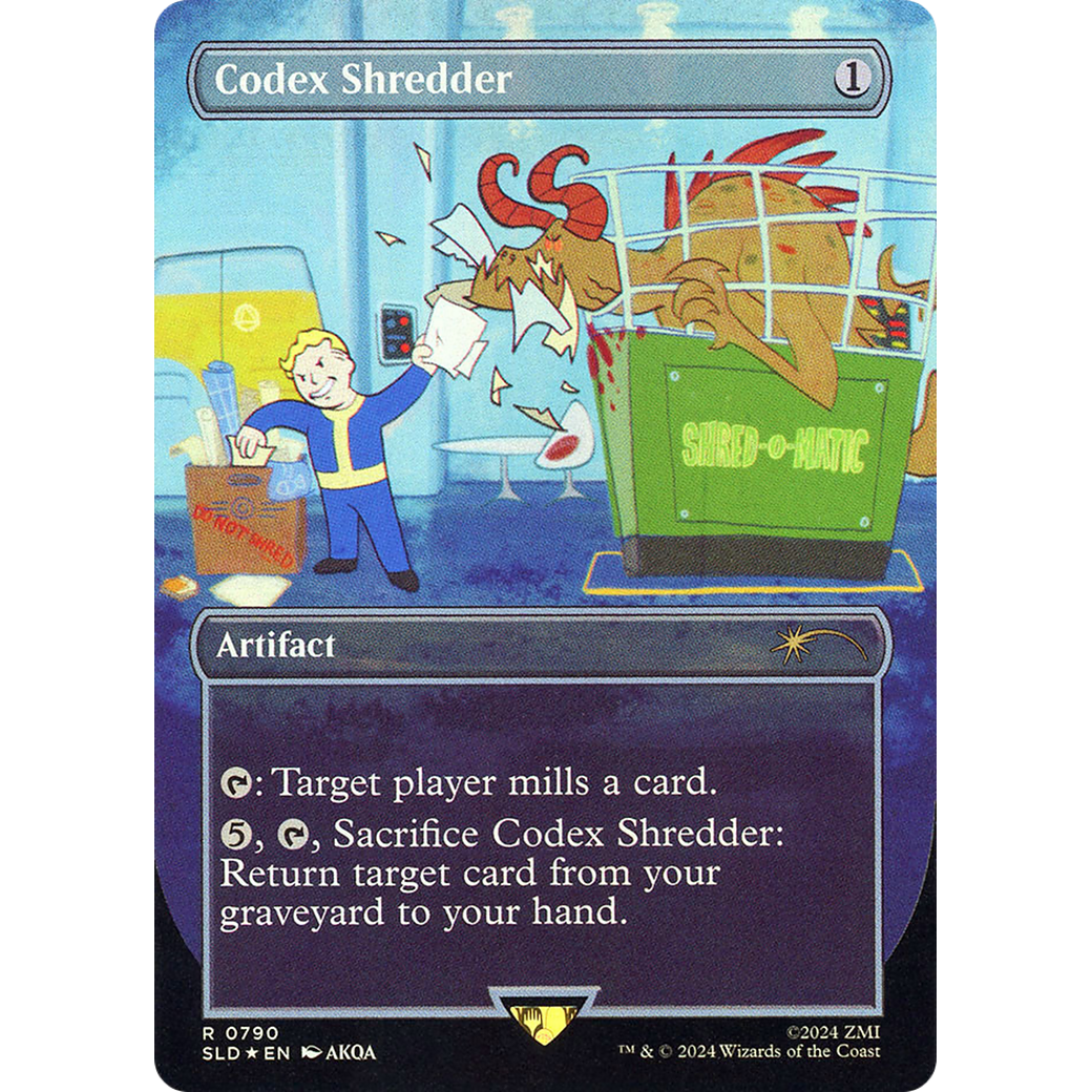 Codex Shredder (Rainbow Foil) (SLD-790) - Secret Lair Drop (Borderless) Foil