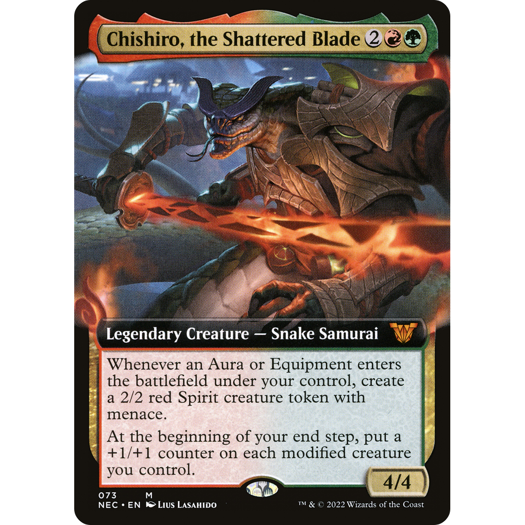 Chishiro, the Shattered Blade (Extended Art) (NEC-073) - Neon Dynasty Commander: (Extended Art)