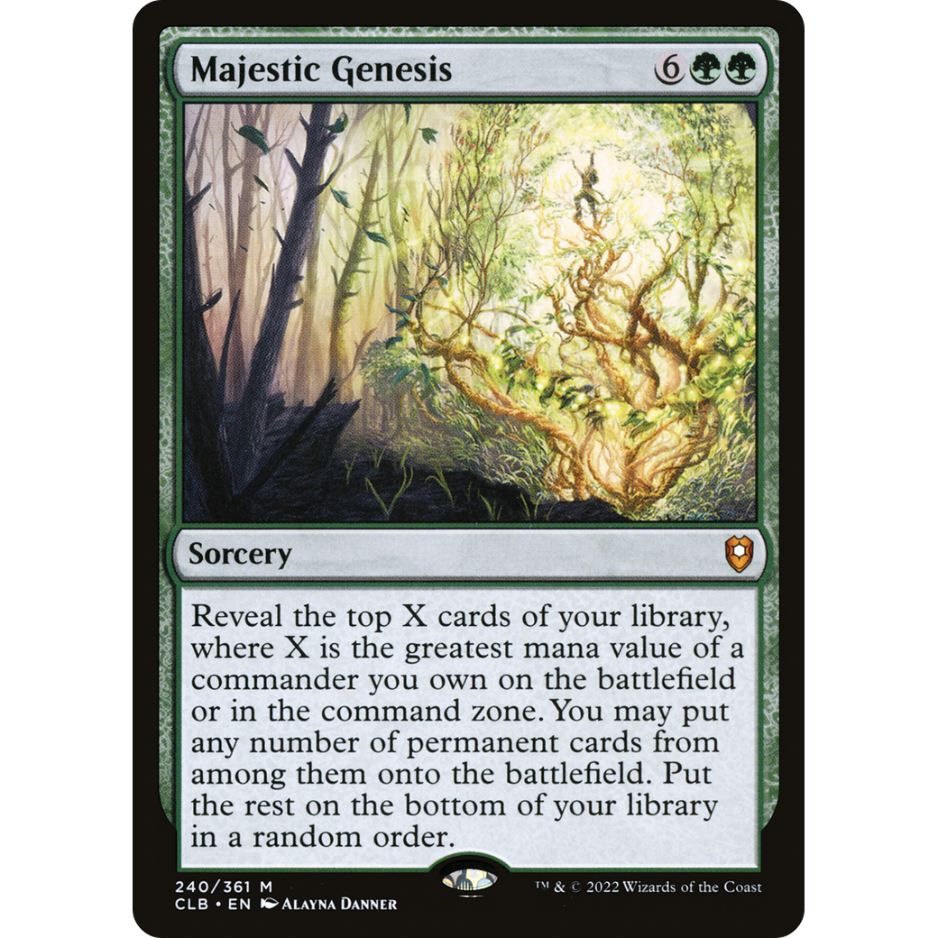 Majestic Genesis (CLB-240) - Commander Legends: Battle for Baldur's Gate