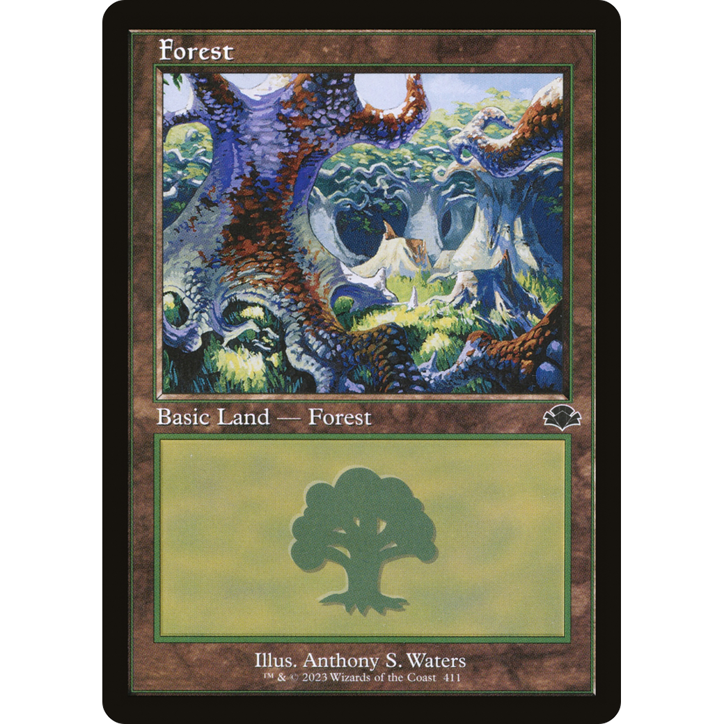Forest (411) (Retro Frame) (DMR-411) - Dominaria Remastered